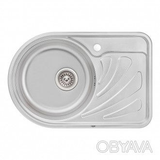 Кухонна мийка Qtap 6744L 0,8 мм Micro Decor (QT6744LMICDEC08) виготовлена з висо. . фото 1