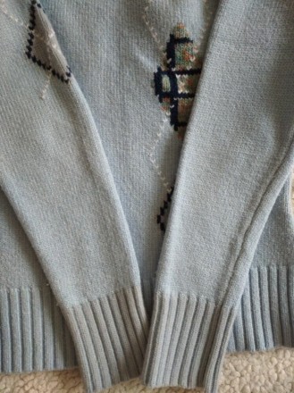 Теплый женский свитер на худеньких или подростков .
Цвет -голубой.
ПОГ 41 см .. . фото 6