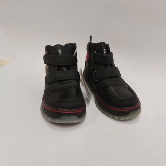 Ботинки для мальчика черного цвета демисезонные или для теплой зимы. Модный, сти. . фото 4