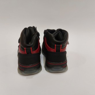Ботинки для мальчика черного цвета демисезонные или для теплой зимы. Модный, сти. . фото 6