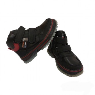 Ботинки для мальчика черного цвета демисезонные или для теплой зимы. Модный, сти. . фото 9