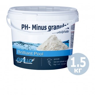 PH-мінус для басейну Grillo 80014. Засіб для зниження рівня pH (Німеччина) 1,5 к. Харьков. фото 1 PH-мінус для басейну Grillo 80014. Засіб для зниження рівня pH (Німеччина) 1,5 к. Харьков. фото 1