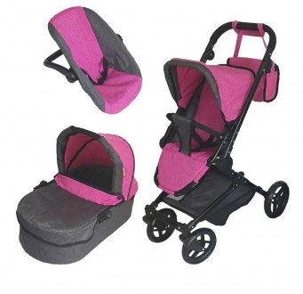 Коляска трансформер для куклы 3в1 Carrello Magia, Rose Red Melogo 9636. Харьков. фото 1 Коляска трансформер для куклы 3в1 Carrello Magia, Rose Red Melogo 9636. Харьков. фото 1