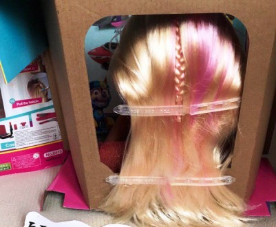 Лялька Defa Lucy голова манекен для зачісок 8415 гребінець, різнобарвні пасма, п. . фото 7