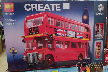 Конструктор 10775 Лондонский автобус doubledecker Рутмастер , 1686 деталей. . фото 1 Кто из нас не знает один из ярких символов Лондона – высокий красный автобус! Но. . фото 1