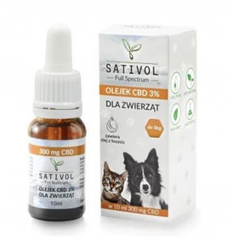 
Олія КБД CBD oil для тварин 3% Sativol Full Spectrum Польща
ЄМНІСТЬ: 
	10 мл, п. . фото 2