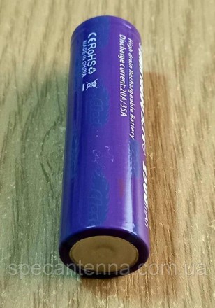Высокотоковый аккумулятор 20/35 A 2500 мАч Efest Purple IMR18650.Бывший в употре. . фото 4