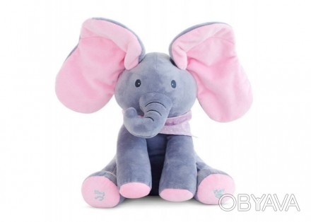 Плюшевая говорящая игрушка-слон Peekaboo | Интерактивная игрушка | Музыкальная и