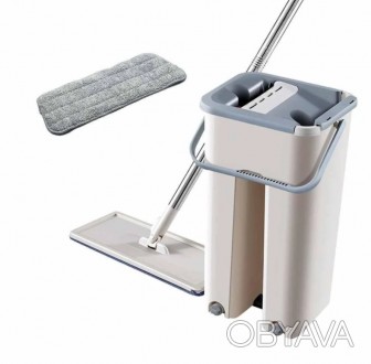 Швабра и Ведро Большое Scratch Cleaning Mop со складной ручкой и системой отжима