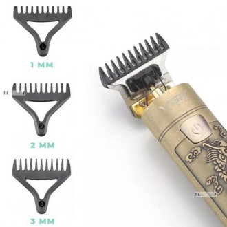 Опис Машинка тример для стриження волосся бороди акумуляторний професійний з дис. . фото 5