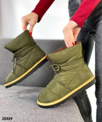 Ботинки ЗИМА
цвет: GREEN 
материал: плащевка
утеплитель: синтепон на флисовой по. . фото 7