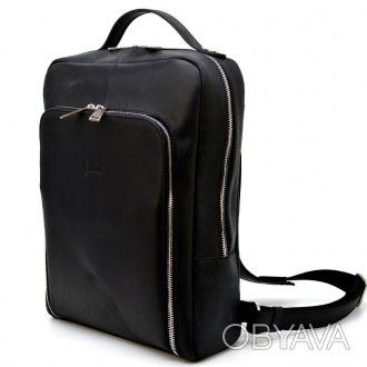 Универсальный рюкзак для ноутбука из натуральной телячьей кожи высшего сорта RA-. . фото 1
