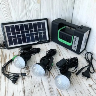 Портативна сонячна автономна система Solar GDLite GD10 + FM радіо + Bluetooth

. . фото 2
