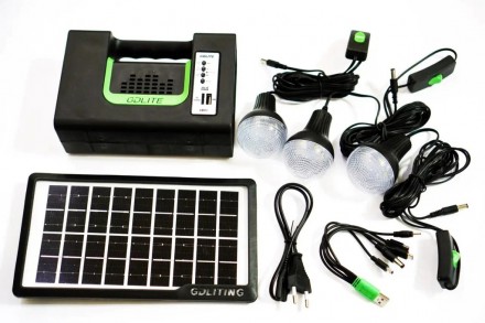 Портативна сонячна автономна система Solar GDLite GD10 + FM радіо + Bluetooth

. . фото 3
