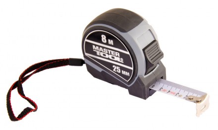 Рулетка 8 м*25 мм з 2 фіксаторами полотна, нейлонове покриття MASTERTOOL 60-8025. Київ. фото 1 Рулетка 8 м*25 мм з 2 фіксаторами полотна, нейлонове покриття MASTERTOOL 60-8025. Київ. фото 1