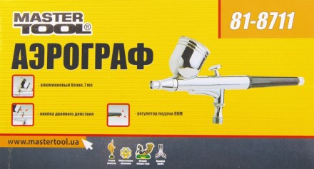 • кнопка подвійної дії
• регулятор подачі ЛКМ
• алюмінієвий бачок V = 7 мл
• мет. . фото 3