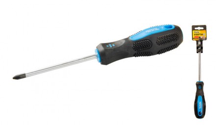 Отвёртка крестовая магнитная MASTERTOOL PH2х100 мм ручка с TPR покрытием 48-5210. Киев. фото 1 Отвёртка крестовая магнитная MASTERTOOL PH2х100 мм ручка с TPR покрытием 48-5210. Киев. фото 1