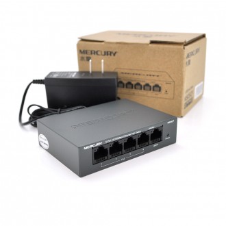 Комутатор POE Mercury MS05CP 53,5V з 4 портами POE + 1 порт UP-Link 100Мби. Київ. фото 1
Комутатор POE Mercury MS05CP 53,5V з 4 портами POE + 1 порт UP-Link 100Мби. Київ. фото 1