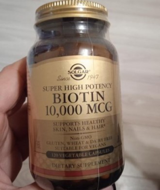 ✅Только оригинальная продукция, отправка в день заказа
Biotin 10 000 mcg от Solg. . фото 2