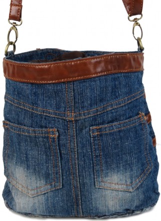 Джинсовая сумка женская Fashion jeans bag синяя Jeans8057 blue
Описание:
	Лицеву. . фото 6