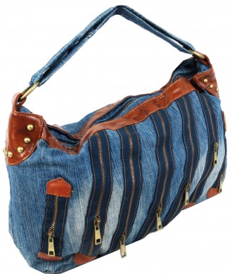 Женская джинсовая сумка Fashion jeans bag синяя Jeans9099 blue
Описание:
	Лицеву. . фото 3