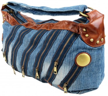 Женская джинсовая сумка Fashion jeans bag синяя Jeans9099 blue
Описание:
	Лицеву. . фото 7