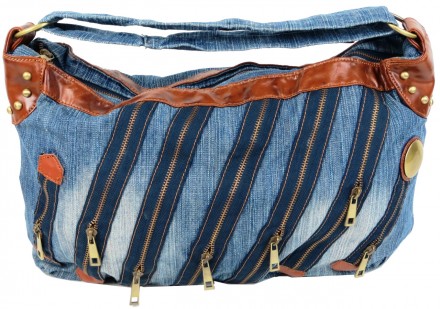 Женская джинсовая сумка Fashion jeans bag синяя Jeans9099 blue
Описание:
	Лицеву. . фото 5