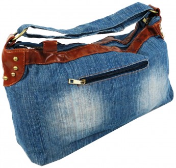 Женская джинсовая сумка Fashion jeans bag синяя Jeans9099 blue
Описание:
	Лицеву. . фото 6