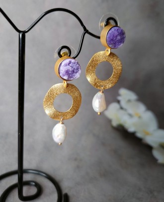 Пропонуємо Вам придбати неперевершені сережки з натуральними барочними перлинами. . фото 8