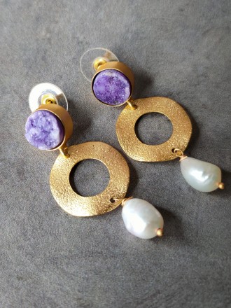 Пропонуємо Вам придбати неперевершені сережки з натуральними барочними перлинами. . фото 5