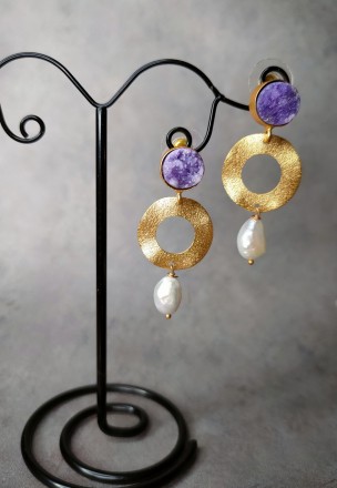 Пропонуємо Вам придбати неперевершені сережки з натуральними барочними перлинами. . фото 4
