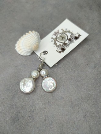 Пропонуємо Вам придбати неперевершені сережки з натуральними барочними перлинами. . фото 2