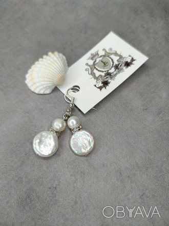 Пропонуємо Вам придбати неперевершені сережки з натуральними барочними перлинами. . фото 1