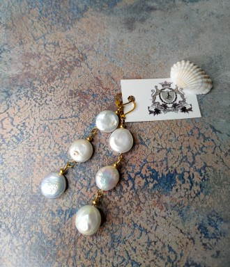 Пропонуємо Вам придбати неперевершені сережки з натуральними барочними перлинами. . фото 8
