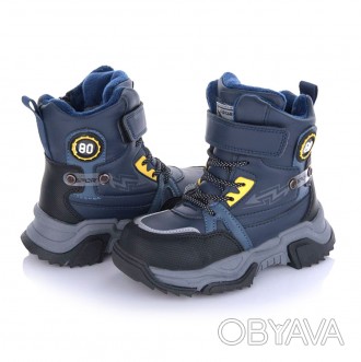 Зимние водонипроницаемые ботинки для мальчиков. Упрочнены прорезиненной искусств. . фото 1