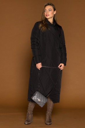 Женское зимнее пальто из плащевки удлиненное, на силиконе. Оригинальный актуальн. . фото 6