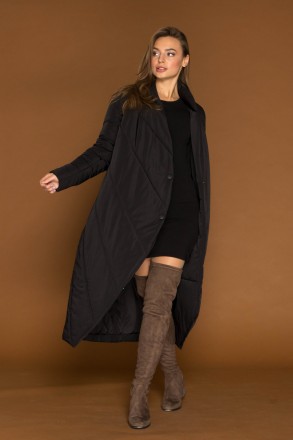 Женское зимнее пальто из плащевки удлиненное, на силиконе. Оригинальный актуальн. . фото 7