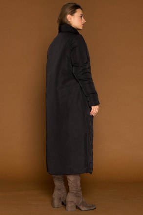 Женское зимнее пальто из плащевки удлиненное, на силиконе. Оригинальный актуальн. . фото 3