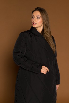 Женское зимнее пальто из плащевки удлиненное, на силиконе. Оригинальный актуальн. . фото 10