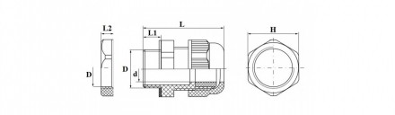Кабельные вводы с метрической резьбой M 12*1.5. . фото 3