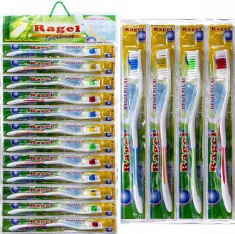 Пластикові гігієнічні зубні щітки "Ragel New" з синтетичною щетиною у вигляді хв. . фото 2