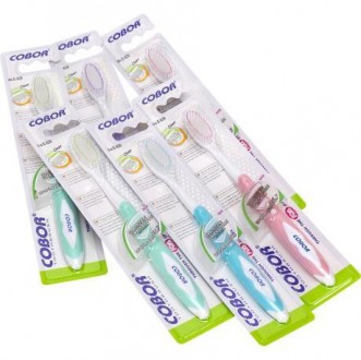 Пластикові гігієнічні зубні щітки "Cobor Soft Deep Clean" з синтетичною щетиною . . фото 3