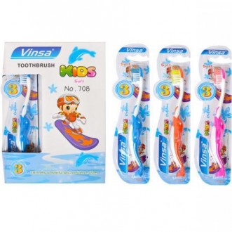 Пластикові гігієнічні дитячі зубні щітки "Vinsa Soft" з синтетичною однорівневою. . фото 2