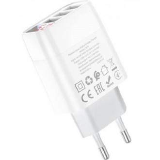 Сетевое зарядное устройство HOCO Easy charge digital display charger C93A оснаще. . фото 5