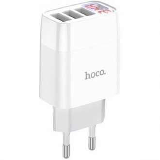 Сетевое зарядное устройство HOCO Easy charge digital display charger C93A оснаще. . фото 3
