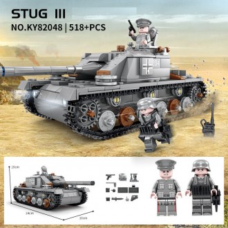 Конструктор-танк ТМ Kazi “Stug III" (518 деталей) арт. 82048
С помощью деталей д. . фото 6