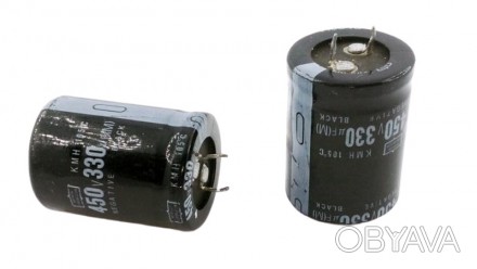 Электролитический конденсатор с напряжением 450V и емкостью 330uF. Размер конде. . фото 1
