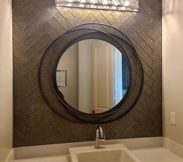 Очень интересная модель зеркала в стиле лофт для ванной комнаты каркас выполнен . . фото 2