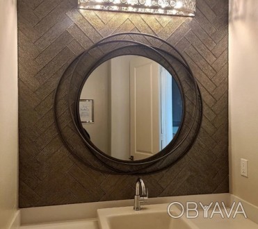 Очень интересная модель зеркала в стиле лофт для ванной комнаты каркас выполнен . . фото 1