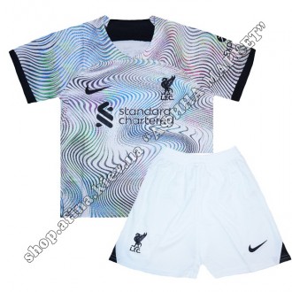 Детская футбольная форма 22/23 Nike Away. Купить футбольную форму Ливерпуль 2022. . фото 2